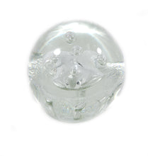 Load image into Gallery viewer, Vintage huge clear controlled bubble fizzy round glass paperweight
