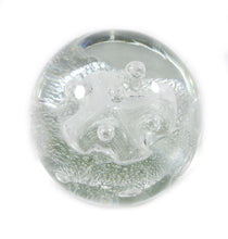 Load image into Gallery viewer, Vintage huge clear controlled bubble fizzy round glass paperweight
