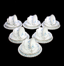 Load image into Gallery viewer, Vintage ROYAL ALBERT England Memory Lane set of 6 pretty teacup trios
