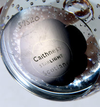 Load image into Gallery viewer, Vintage CAITHNESS crystal Scotland STARLIGHT black &amp; white large paperweight
