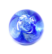 Load image into Gallery viewer, Vintage CAITHNESS crystal Scotland MOONCRYSTAL blues glass paperweight
