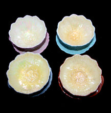 Load image into Gallery viewer, Vintage ROYAL WINTON set of 4 lustre harlequin lotus lily grapefruit bowls 1940s
