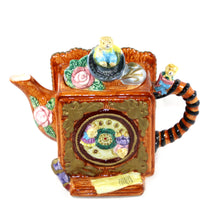 Load image into Gallery viewer, Vintage sweet teddy bears on vintage telephone collector&#39;s novelty teapot

