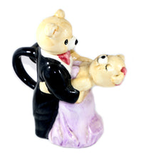 Load image into Gallery viewer, Vintage sweet dancing couple teddy bears collector&#39;s novelty teapot
