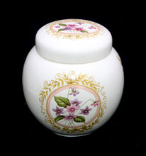 Load image into Gallery viewer, Vintage pretty Sadler England violets floral lidded ginger jar urn
