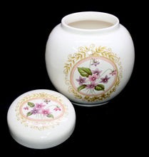 Load image into Gallery viewer, Vintage pretty Sadler England violets floral lidded ginger jar urn
