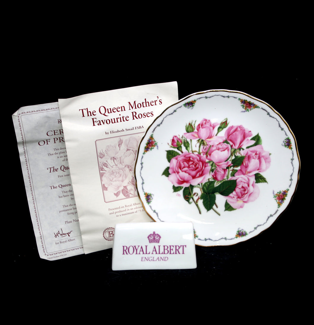 Vintage Royal Albert Queen Mother's Favourite Roses Queen Elizabeth Rose plate