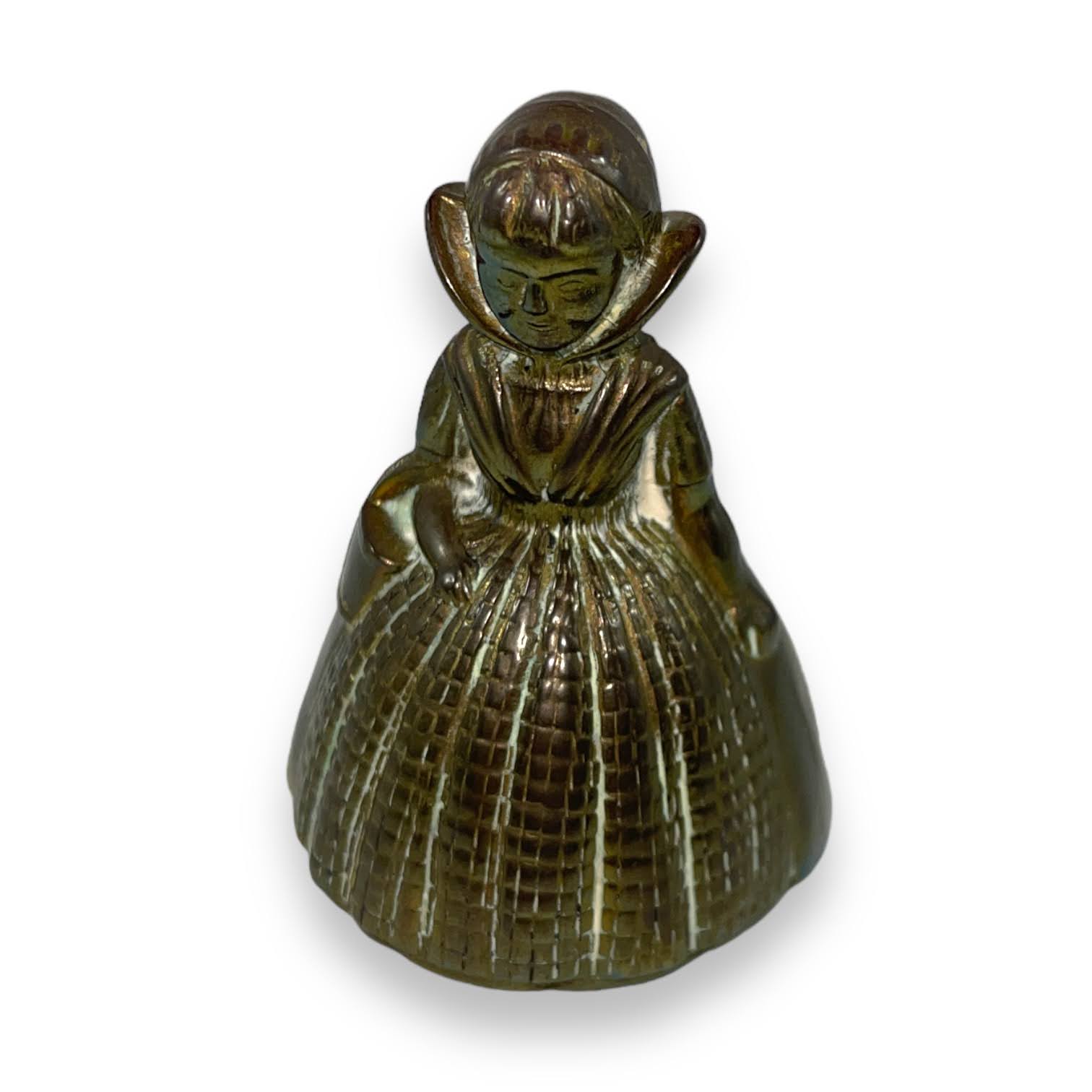Vintage Brass Miniature Crinoline Lady bell > on eBid United