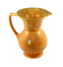 Load image into Gallery viewer, Vintage 1930s Beswick orange &amp; rainbow fleck large pottery jug ENGLAND
