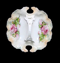 Load image into Gallery viewer, Vintage stunning pink roses ornate bowl with centre handle
