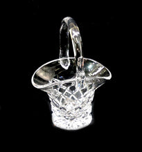 Load image into Gallery viewer, Vintage pretty cut crystal sparkly basket with handle vase or pot
