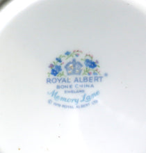 Load image into Gallery viewer, Vintage ROYAL ALBERT England MEMORY LANE forget me not rimmed soup bowls x 4
