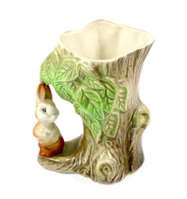 Load image into Gallery viewer, Vintage WITHERNSEA EASTGATE England Fauna rabbit with tree retro pottery vase
