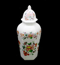 Load image into Gallery viewer, Vintage Southfields England bone china pretty tall lidded urn or jar
