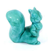Load image into Gallery viewer, Vintage ANGLIAN POTTERY England stunning turquoise glossy glaze squirrel AP106
