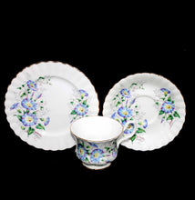 Load image into Gallery viewer, Vintage Royal Albert England bone china MORNING GLORY pretty teacup trio
