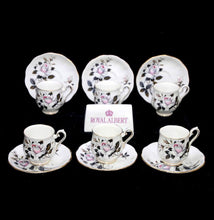 Load image into Gallery viewer, Vintage ROYAL ALBERT England QUEEN&#39;S MESSENGER set of 6 coffee cup duos
