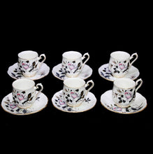 Load image into Gallery viewer, Vintage ROYAL ALBERT England QUEEN&#39;S MESSENGER set of 6 coffee cup duos
