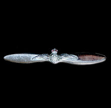 Load image into Gallery viewer, Vintage propeller RAF chrome tie pin badge or brooch
