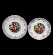 Load image into Gallery viewer, Vintage Shelley England side plate &amp; saucer with man &amp; pretty lady design
