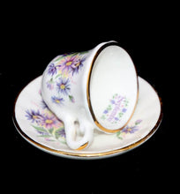 Load image into Gallery viewer, Vintage English Rose bone china SEPTEMBER miniature teacup duo
