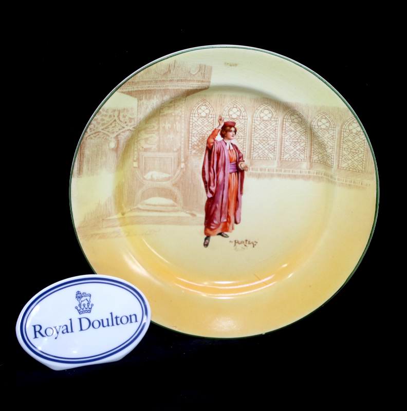 Antique 1902-1922 Royal Doulton PORTIA Shakespeare Series display plate