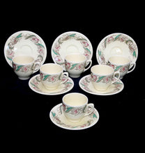 Load image into Gallery viewer, Vintage Susie Cooper ENDON set of 6 pretty coffee cups &amp; saucers

