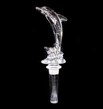 Load image into Gallery viewer, Vintage MIKASA Austria crystal DOLPHIN bottle stopper in box
