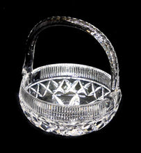 Load image into Gallery viewer, Vintage sparkly quality cut crystal basket bowl with handle
