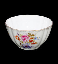 Load image into Gallery viewer, Antique Victorian pretty floral large fluted  bone china slop or sugar bowl
