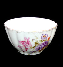 Load image into Gallery viewer, Antique Victorian pretty floral large fluted  bone china slop or sugar bowl
