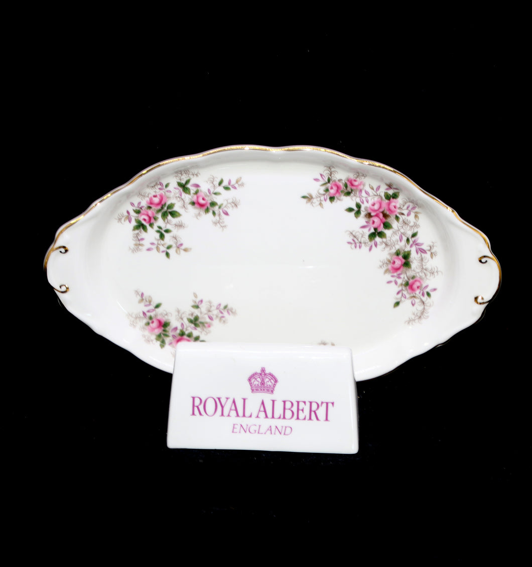 Vintage Royal Albert England LAVENDER ROSE small oval sandwich platter