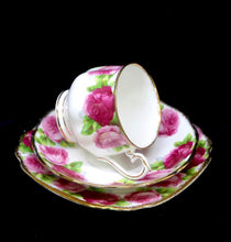 Load image into Gallery viewer, Vintage Royal Albert ENGLAND Old English Rose pretty teacup trio
