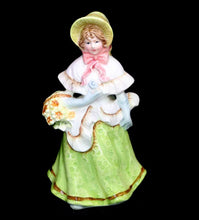 Load image into Gallery viewer, Vintage Japan pretty china lady with bonnet figurine
