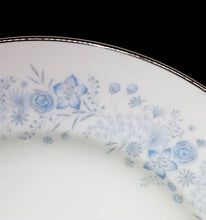 Load image into Gallery viewer, Vintage Wedgwood Belle Fleur ENGLAND blue &amp; white set of 8 large dinner plates
