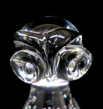 Load image into Gallery viewer, Vintage large and heavy solid crystal bubble owl paperweight

