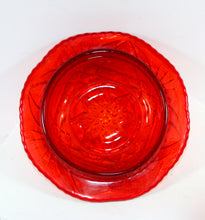 Load image into Gallery viewer, Vintage rare RED depression glass HOBSTAR pattern bowl &amp; jug
