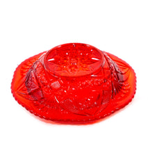 Load image into Gallery viewer, Vintage rare RED depression glass HOBSTAR pattern bowl &amp; jug
