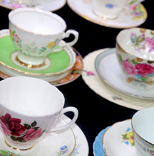 Load image into Gallery viewer, Vintage 65 piece MAD HATTERS instant tea party trios teacups spoons forks etc etc
