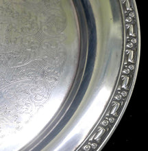 Load image into Gallery viewer, Vintage ONEIDA USA silver plated round ornate serving tray
