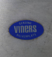 Load image into Gallery viewer, Vintage Viners silver plated round serving tray with insert for bowl
