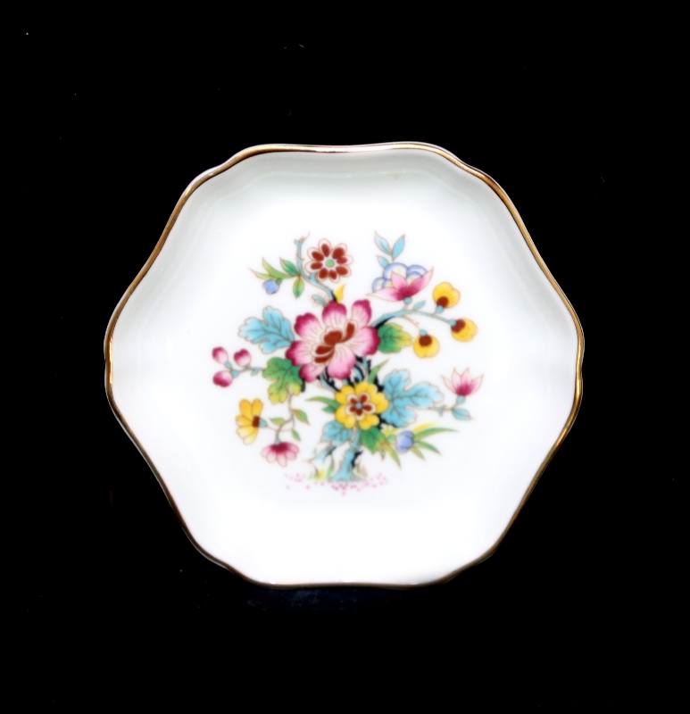 Vintage Coalport England bone china pretty floral pin dish