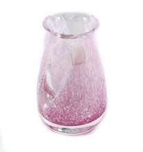 Load image into Gallery viewer, Vintage CAITHNESS Scotland pink speckle heavy crystal glass vase
