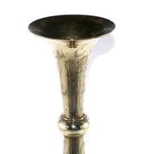 Load image into Gallery viewer, Vintage tall etched brass ornate vase

