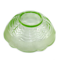Load image into Gallery viewer, Vintage art deco depression green glass set of 6 small bowls
