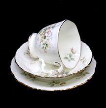 Load image into Gallery viewer, Vintage Royal Albert England HAWORTH pretty white roses teacup trio
