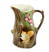 Load image into Gallery viewer, Vintage HORNSEA Fauna Royal England 69 tall squirrel in tree jug STUNNING
