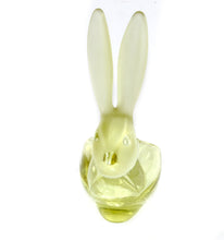 Load image into Gallery viewer, Vintage mid century yellow clear &amp; satin glass long eared rabbit bowl
