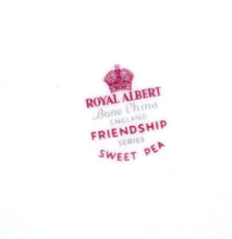 Load image into Gallery viewer, Vintage ROYAL ALBERT England FRIENDSHIP Sweet Pea SET OF 6 teacup trios
