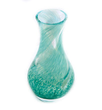 Load image into Gallery viewer, Vintage CAITHNESS Scotland sweet aqua speckle crystal glass vase
